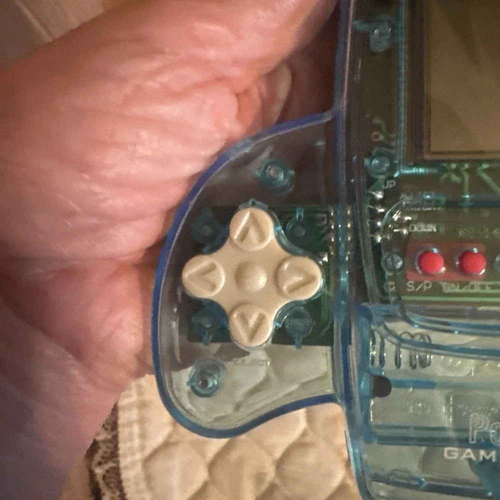 Pocket Game Player Vintage Hand Held Game Translucent Blue - Unbranded NEW